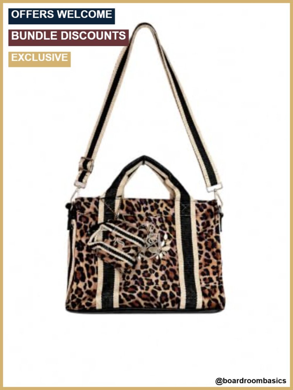 Structured Canvas Mini Satchel Crossbody with Detachable Pouch